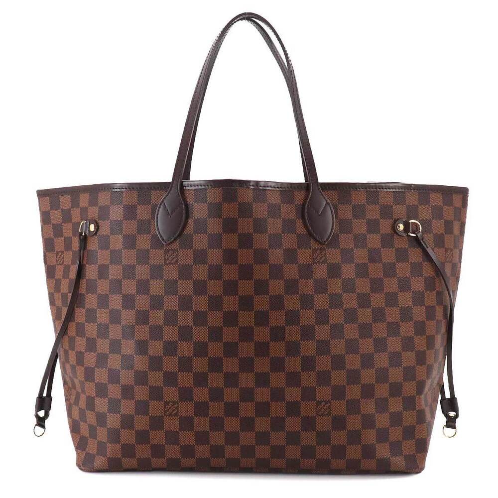 Louis Vuitton Neverfull GM Damier Tote Handbag, Ebene Cerise, N51106, Gold Ha...